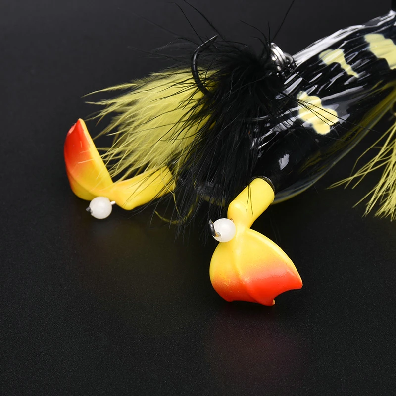 ALLBLUE 3D STUPID DUCK Topwater Fishing Lure Floating Artificial Bait Plopping and Splashing Feet Hard Fishing Tackle Geer