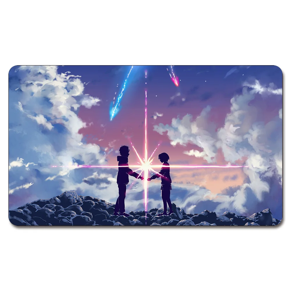 

(Anime Your Name Playmat) 525 Custom Anime Board Games Sexy TouhouPlay Mat Card Games Custom Big Pad with Free Storage Bag