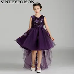 Лидер продаж для малышей летнее платье для девочек платье принцессы вышитые полноценно Европа и Америка хвост платье детское платье для