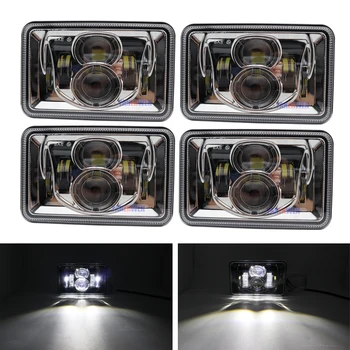 

4X6 Car Led Headlight Square Light White Sealed Beam High/low Beam Replacement For Ford Trucks Offrord