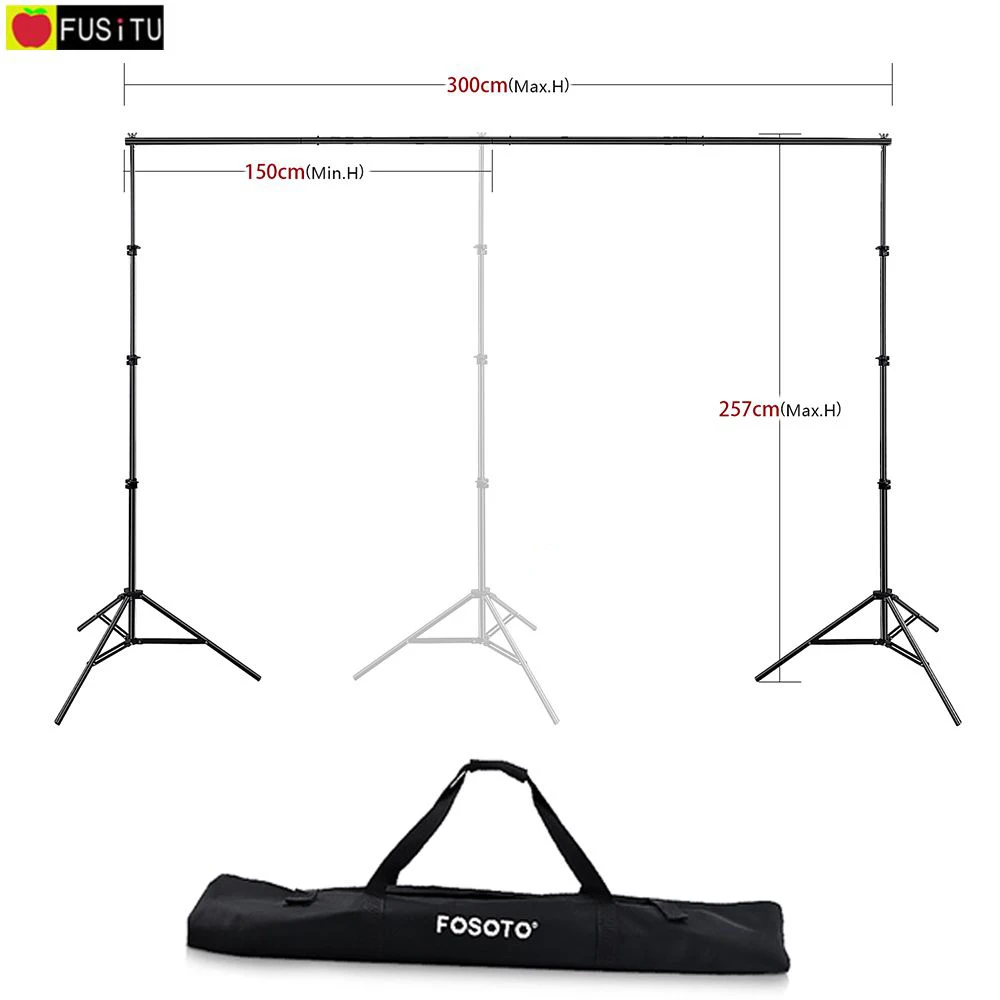 Fusitu 2,6 м* 3 м Фотофон рамка фоновая подставка аксессуары для фотосессии+ сумка для переноски