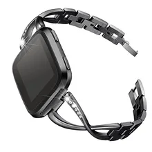 CARPRIE браслет роскошный сплав кристалл Нержавеющая сталь ремешок для Fitbit versa td0626 Прямая поставка