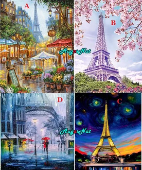 

tower diamond painting paris landscape crystal picture diamond dots diamand mosaic cross stitch sticker resin bead poster flower