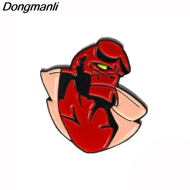 P3708 Dongmanli Hellboy металлические эмалированные булавки и броши для нагрудных штифтов рюкзак сумки значок крутые подарки воротник ювелирные изделия