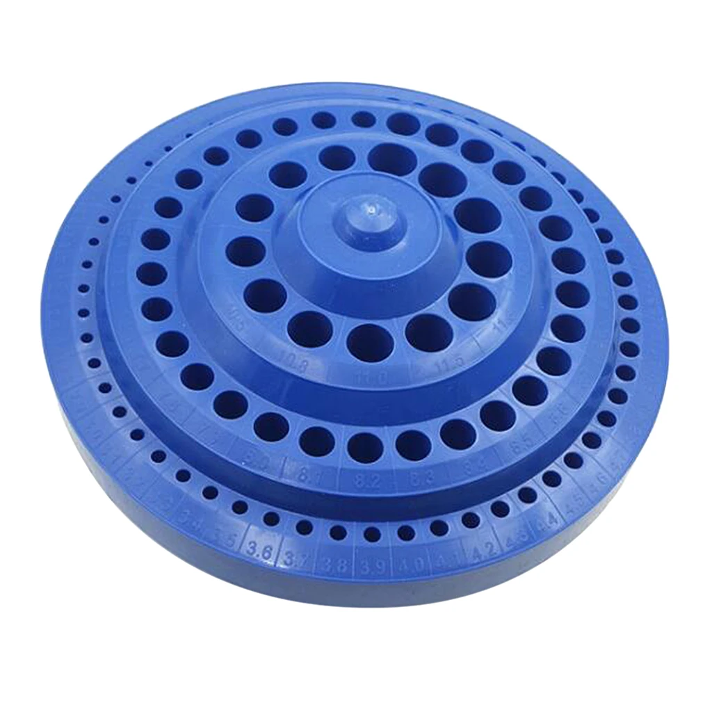 Plastic Round Rotating Drill Bit Storage Case Drill Bit Display Box