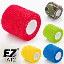 12 шт./кор. Цвет Премиум EZ Grip татуировки Tube Чехлы для мангала самостоятельно adhensive эластичные бинты 4.5 м