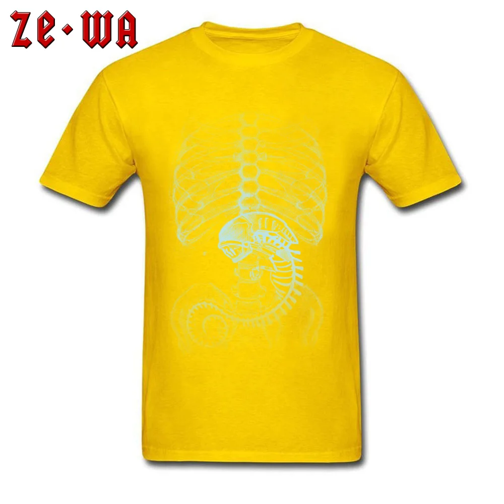 Creepy Pregnant Brand Summer Tops Tees Round Collar Autumn 100% Cotton Short Sleeve T-Shirt for Men Leisure T Shirts Creepy Pregnant yellow
