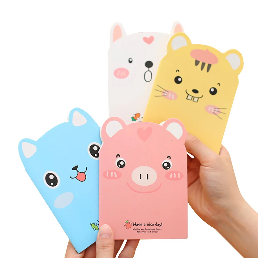 

20pcs/book Kawaii Animal Book Cartoon Card Random Design Birthday Card Greeting Card fashion gifts Christmas Card