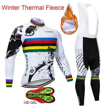 

Winter Thermal Fleece Cycling Jerseys Maillot Ropa Ciclismo Invierno MTB Bicycle Clothing Bike Clothes Sportswear
