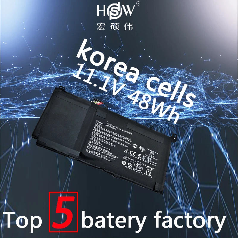 HSW 11.4V 48WH New Battery B31N1336 For Asus VivoBook S551 R553L R553LN S551LN-1A Series High Qualitybateria akku