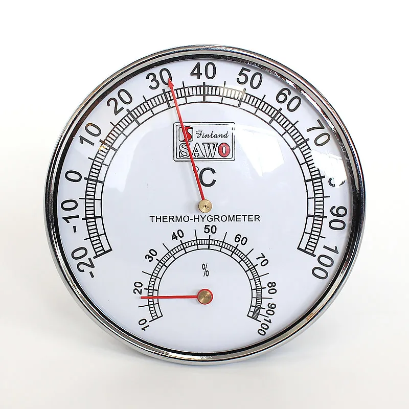 Нержавеющая сталь Термометры для сауны и гигрометром декоративные часы для ванны и сауны