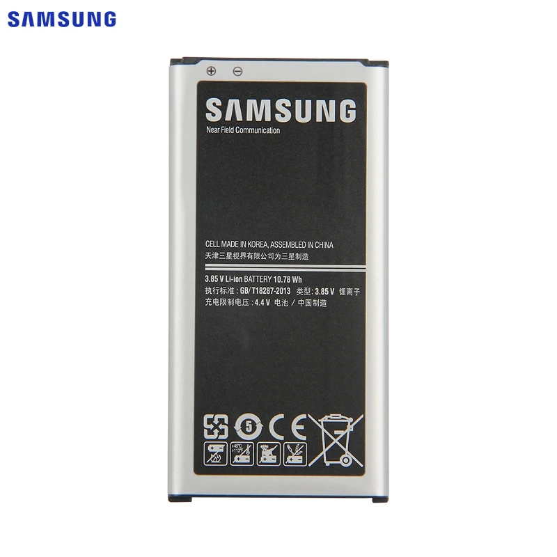 Оригинальная батарея samsung EB-BG900BBE EB-BG900BBC для samsung Galaxy S5 G870a G900S/F/M G9008V 9008W 9006W G900FD 2800mA NFC