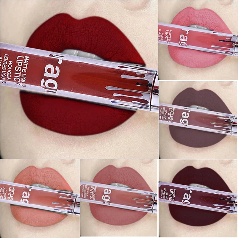 Long Lasting Matte Lipstick Liquid 12 Lips Color Waterproof Red Gloss Labial Lip Makeup Beauty Stick |