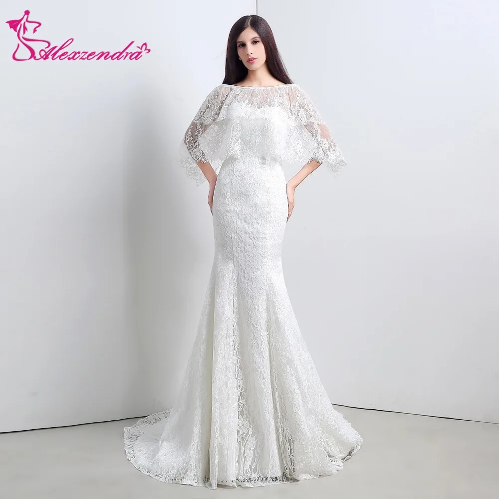 Alexzendra Stock Dresses Sweetheart Mermaid Lace Wedding Dress