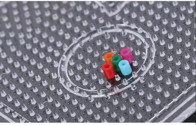 Yant Jouet 5mm Hama Beads Pegboard Transparent Template Board Circular Square tool DIY Figure Material Board Perler Beads 6