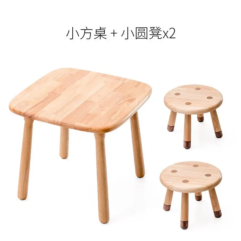 Детский стол из цельного дерева и Набор стульев для детского сада, игровой стол для начальной школы, домашний стол для детей из цельного дерева, письменный стол - Цвет: Style 3