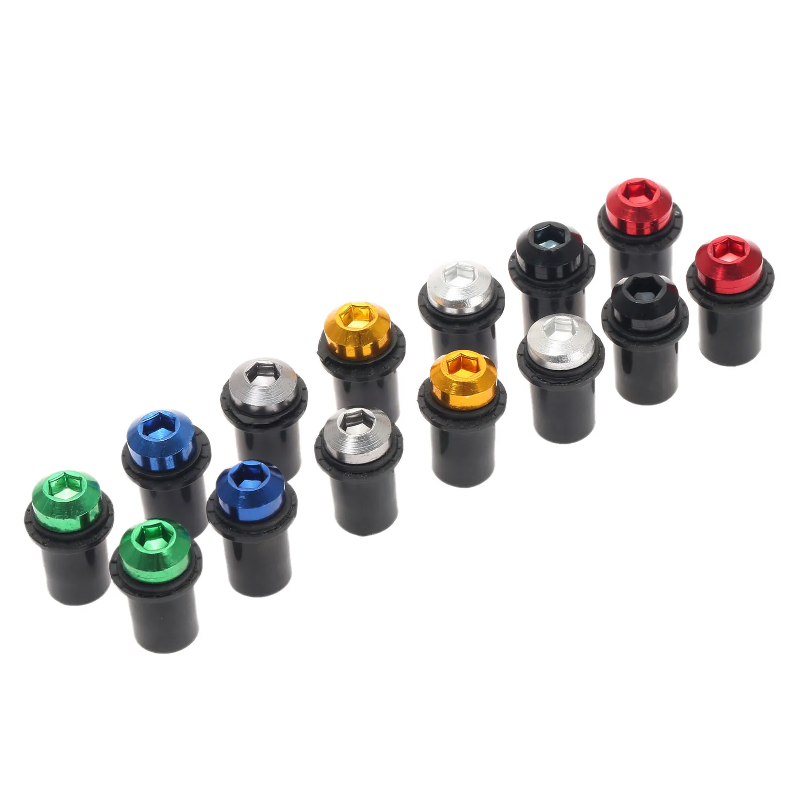 

10Pcs M5 Motorcycle Windscreen Screws Nut Fairing Well Nut Bolts Screw 7 Colors Screw Kit For Honda Suzuki Yamaha Kawasaki