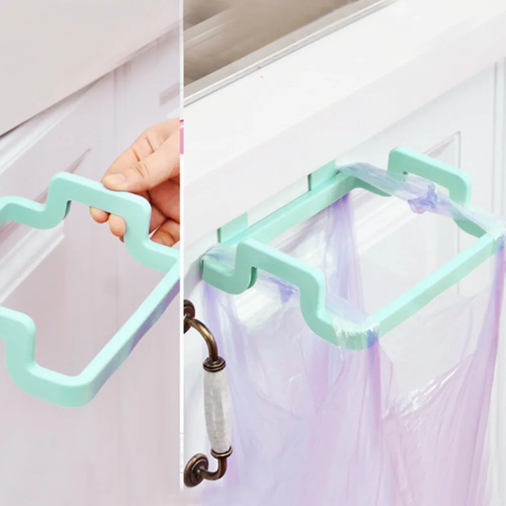 

Portable Garbage Bag Holder Hanging Kitchen Door Back Type Clip Stand Household Cabinet Cupboard Washcloth Hanger