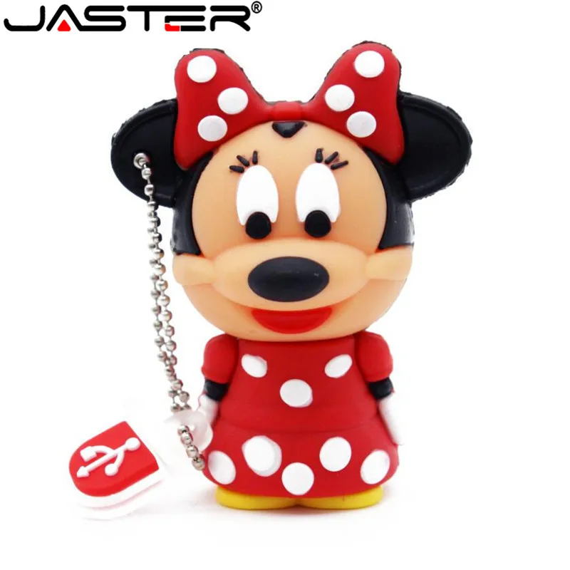 Jaster lovely мини-мышь Микки и Минни USB флеш-накопитель, Подарочный мультяшный флеш-накопитель 1 ГБ/2 ГБ/4 ГБ/8 ГБ/16 ГБ/32 ГБ