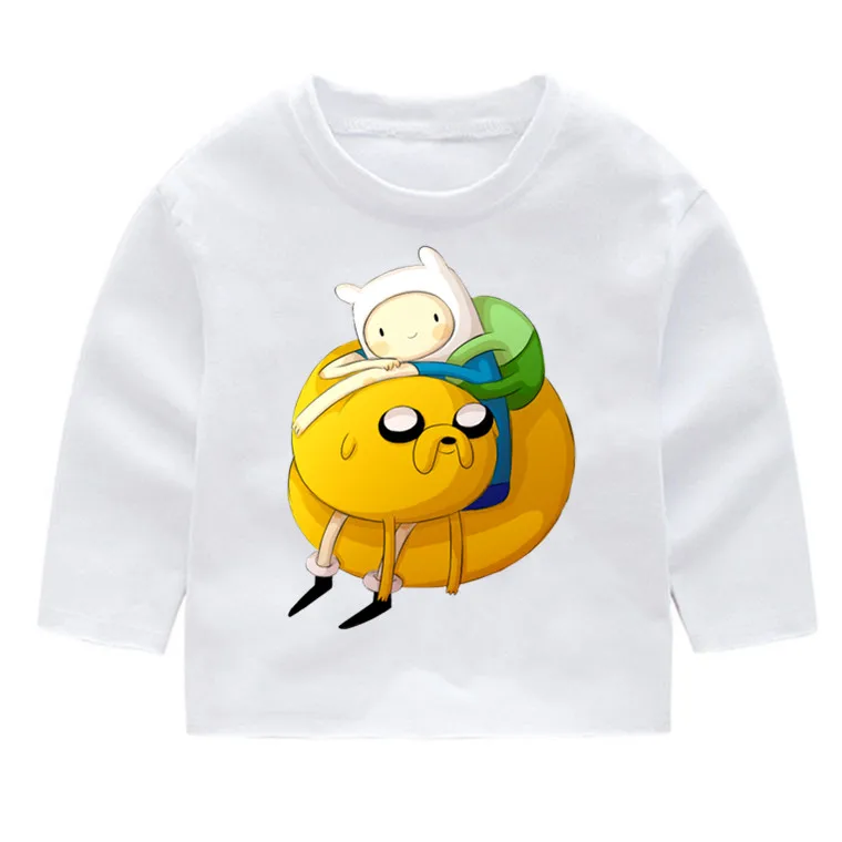 

Finn and Jake Kid's Print Cotton Fashion T shirt Long Sleeve T-shirts Kid's Long Sleeve Tops Baby Girl Harajuku Clothes