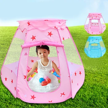 

Children Game Play Portable Folding Castle Tent Foldable Children's Game House Kids Tent For With Tote Bag For Kids Furniture