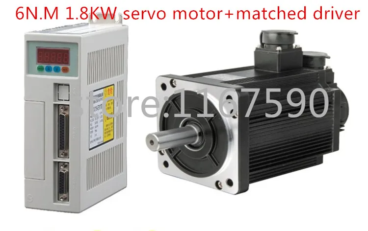 NEW Servo motor system kit 6N.M 1.8KW 3000RPM 110ST AC Servo Motor 110ST-M06030+ Matched servo motor driver NEW Servo motor system kit 6N.M 1.8KW 3000RPM 110ST AC Servo Motor 110ST-M06030+ Matched servo motor driver