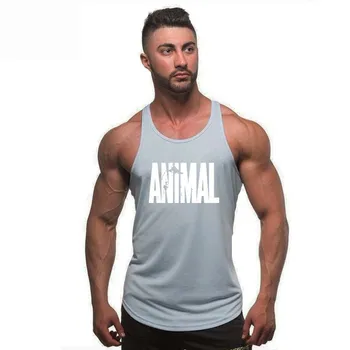 

Men Bodybuilding Stringer Tank Tops Gym Workout SportsWear Undershirt 2018 New Running Men Vest Tanks Fitness Vest