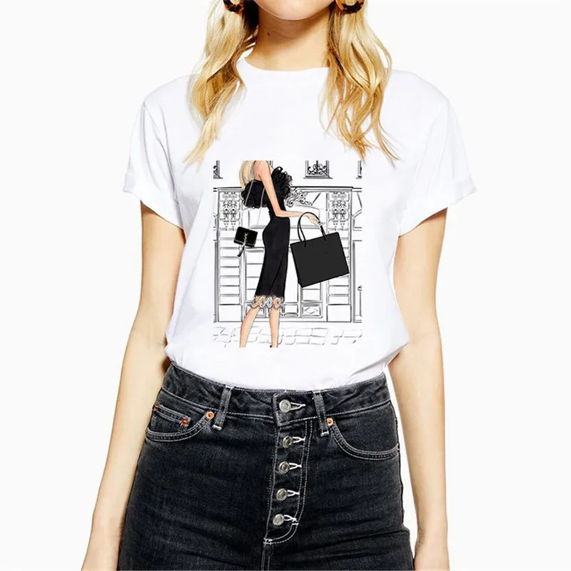 

Fashion Women T Shirt Summer Ladies T Shirt O-Neck Tops Tee Print Casual Short Sleeve Harajuku Women's T-Shirt