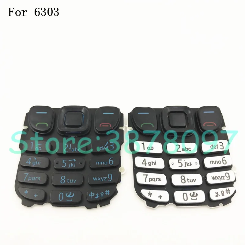 

Original English Keypad Keyboard Buttons For Nokia 6303 6303c Black/White
