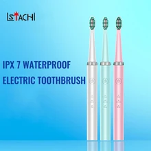 LSTACHi IPX 7 Водонепроницаемая электрическая зубная щетка Sonic батарея с Smartimer 3 режима чистки 2 кисточки головы Здоровый Уход за зубами