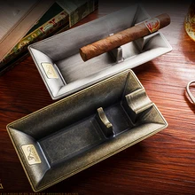 LUBINSKI Роскошный Металлический сигары металлическая пепельница аксессуары для сигар