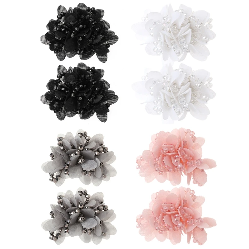 

KLV High Quality 1 Pair / 2 Pcs Shoe Decoration Floral Fashion Elegant Handmade Clothes Charms High Heels