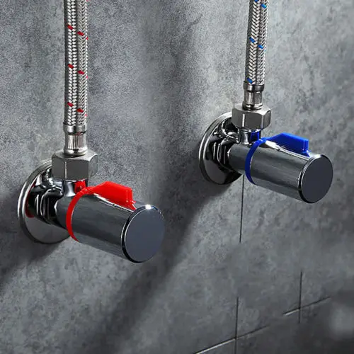 Free shipping Hot & Cold 2 Pcs Brass G1/2 " Washing Machine Tap shut