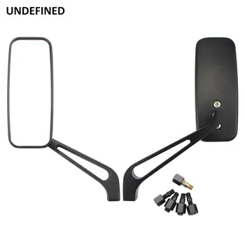 

Black Side Mirror Motorcycle Rectangle Rearview Mirrors For Honda CB VT CMX GS KZ Vulcan Cruiser Cafe Racer Retroviseur Moto