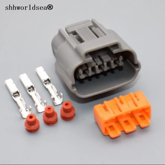 shhworldsea 2.2mm 3Pin Female Waterproof Cable plug For Nissan Mazda RX8 Ignition Coil connector 6195-0009