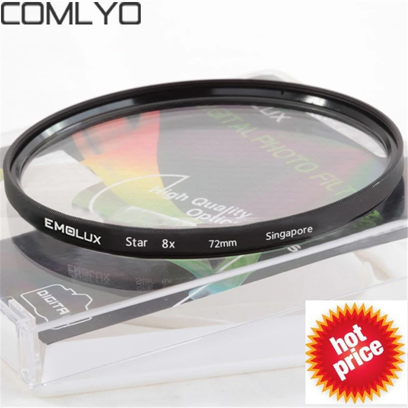 Good quality New Emolux 72mm Star 8 Point 8PT lens Camera Filter for