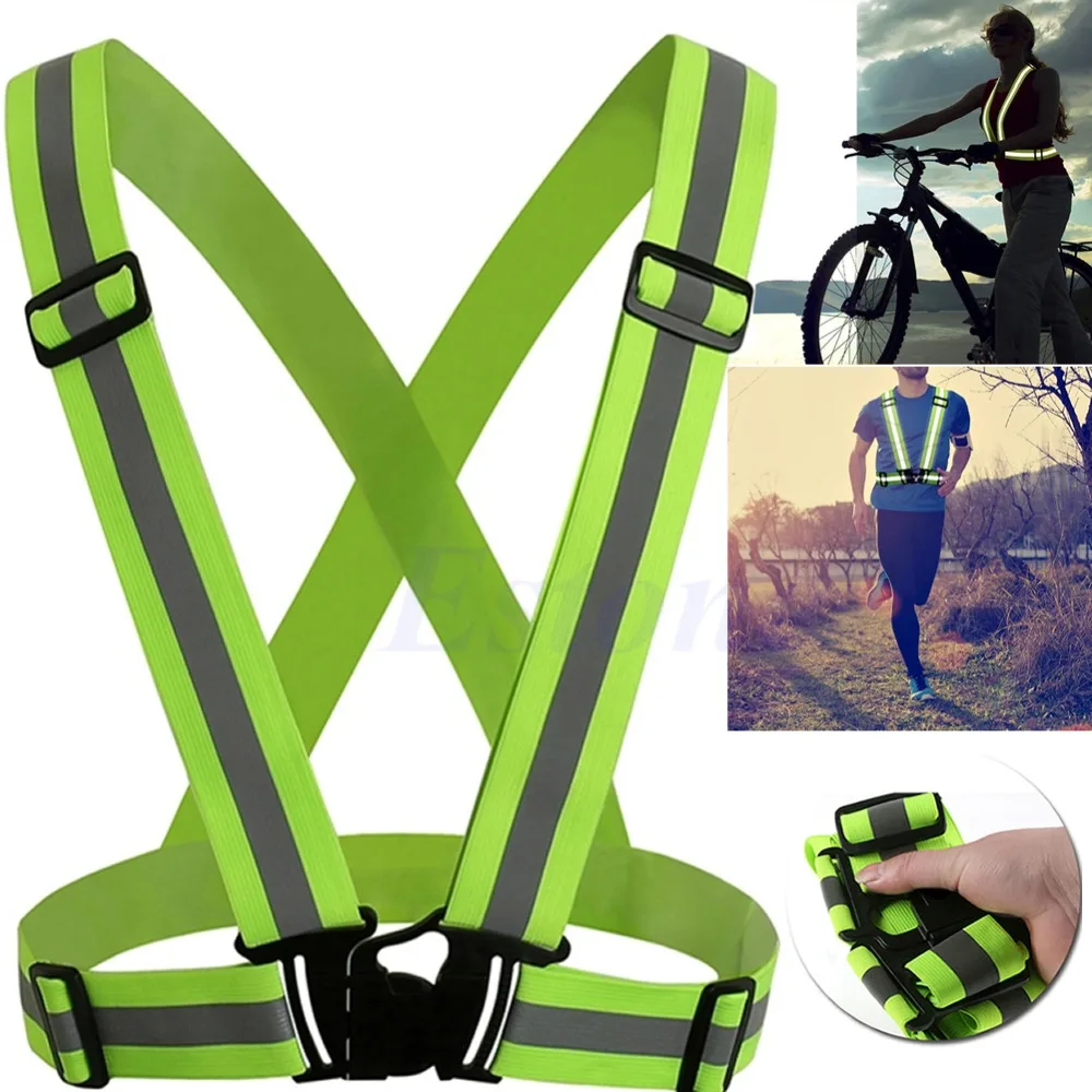 

Safety Clothing Adjustable Safety Security High Visibility Reflective Vest Gear Stripes Jacket