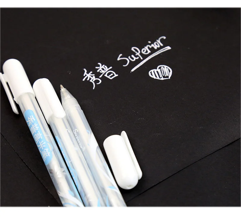 Улучшенный 3/6/9 шт./лот 0,8 мм белый пера эскиз тонкая ручка каракули ручка Краски мягкий дизайнерский арт-школьные маркеры письменные принадлежности
