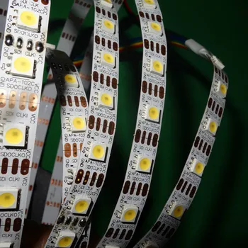 

4M DC5V APA-102C WHITE color addressable led pixel strip;60leds/m with 60pixels/m;WHITE PCB;non-waterproof