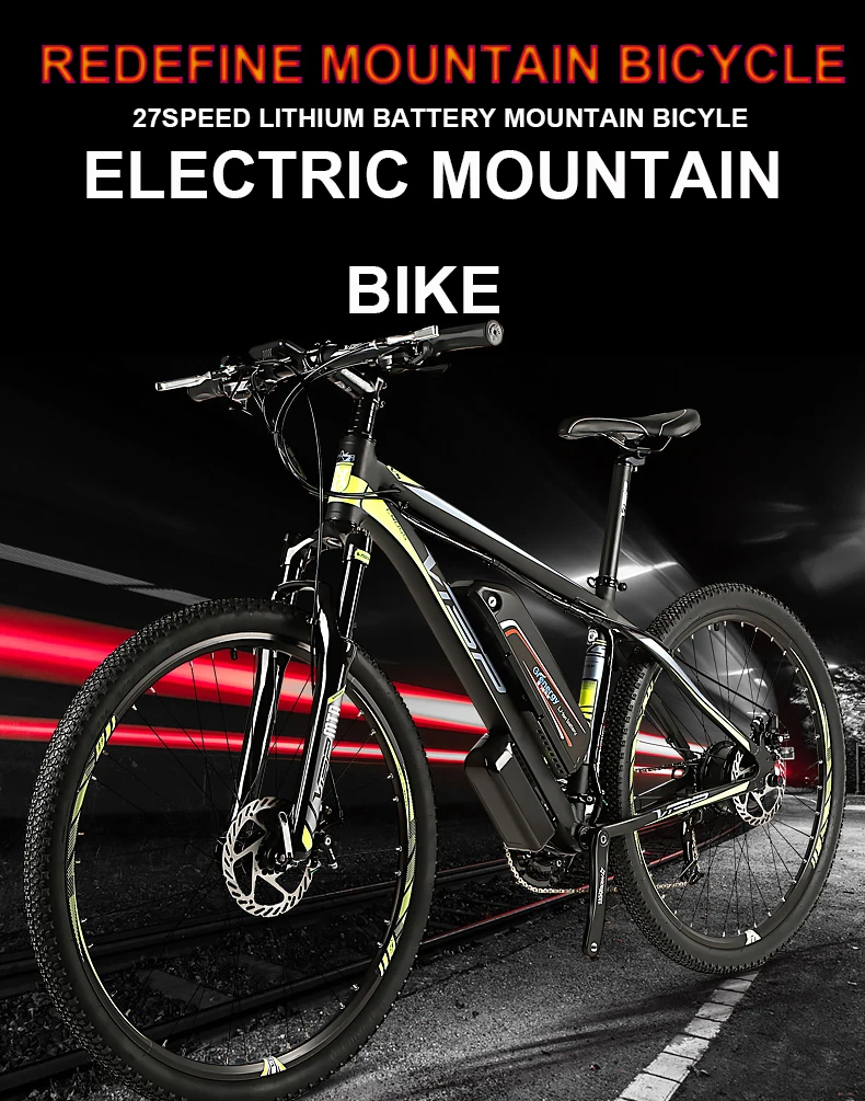 Excellent 27.5 inches electric Assist mountain ebike 250W electric bicycle  27speed rear drive 48v lithium battery  electric mountain bike 0