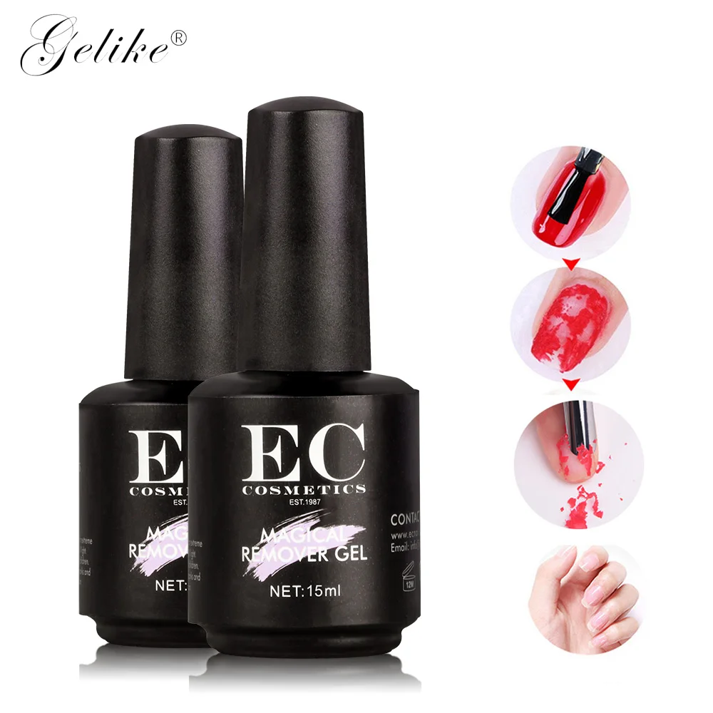 

Gelike 2 Minutes Burst Nail Polish Gel Magic Remover Nail Polish Remover Soak off Nail Polish Degreaser Nail Art Primer Lacquer