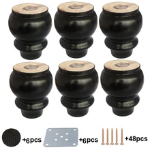 6 шт., высота 10 см, твердая деревянная форма тыквы, мебель для ног, диван, скамейка, стул, шкаф, ножки, диван, комод, кресло, ножки