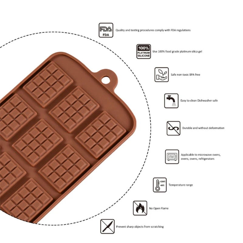 Горячая 12 даже силиконовая форма для шоколада форма для помадки формы DIY конфеты бар формы для украшения торта инструменты кухонные аксессуары для выпечки
