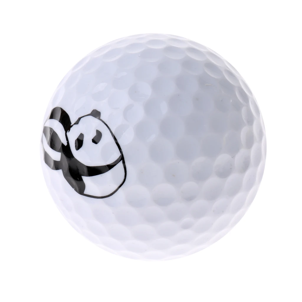 Golf Driving Range Practice Ball Cute Panda Printed Golf Ball Elastic Lightweight Flexible Golf Accessories Ball