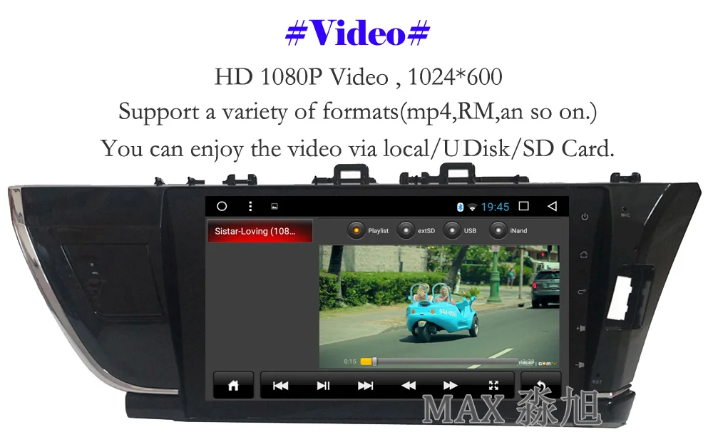 Sale MAX Android 8.1.0 Car DVD Player for Toyota corolla 2014 2015 2016 Right Drive Car Radio RDS BT 4G WiFi SWC GPS Navigation Map 6