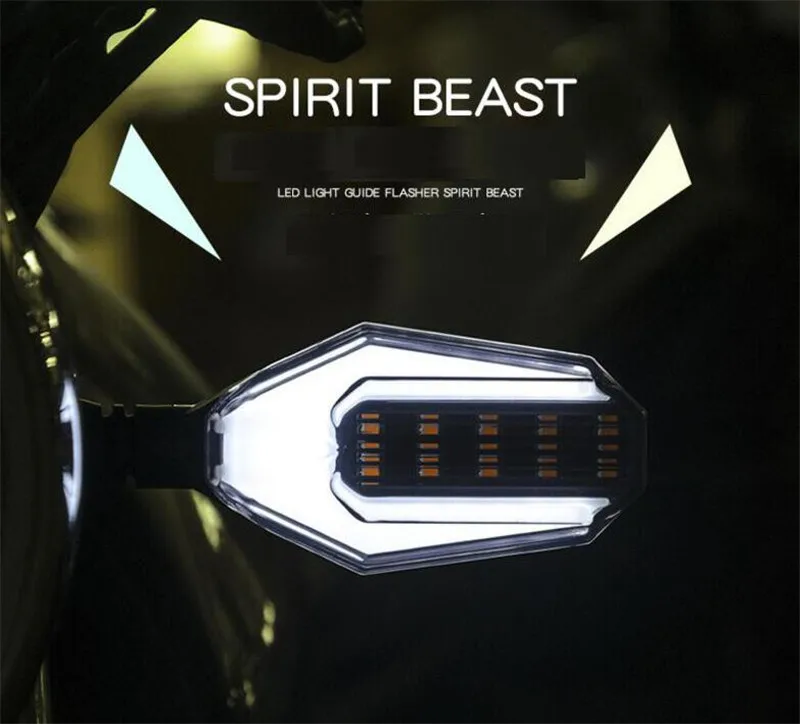 

SPIRIT BEAST Motorcycle Modified Turn Signals Waterproof Turn Lights LED Direction Lamp Decorative Signal Lights Daytime Lamp