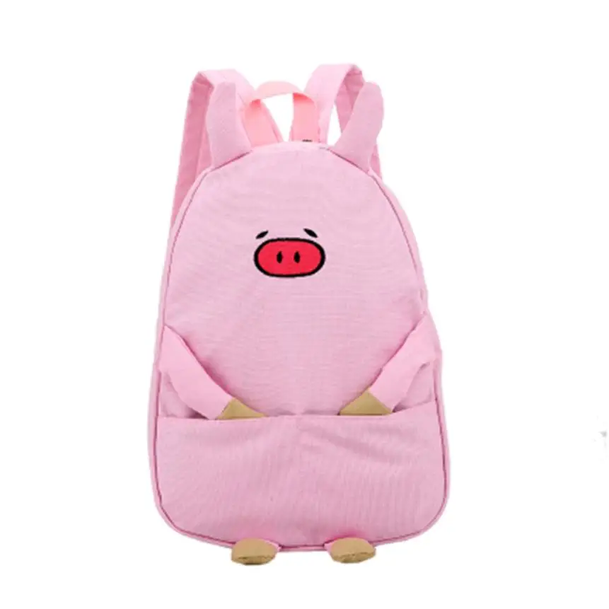 

Student School Cute Piggy Printing Backpack Girls Cell Phone Backpacks Mesh Shoulder Backpacks Ribbons Handle Backpacks Bags #YL