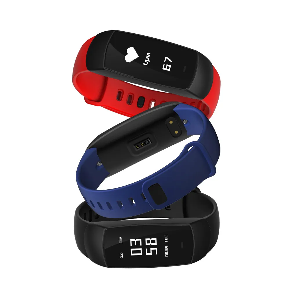 

GEMIXI 0.96'' OLED Smart Bracelet Watch Heart Rate Monitor Blood Pressure Bluetooth 4 Smart Wristwatches gift dropship