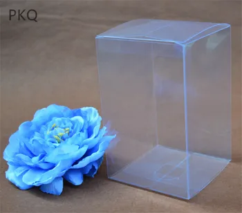 

50pcs Clear PVC Box DIY Transparent Plastic Display Box Packaging For gift/Crafts/Cosmetic/Sample/Models Storage Boxes 6x6x10cm