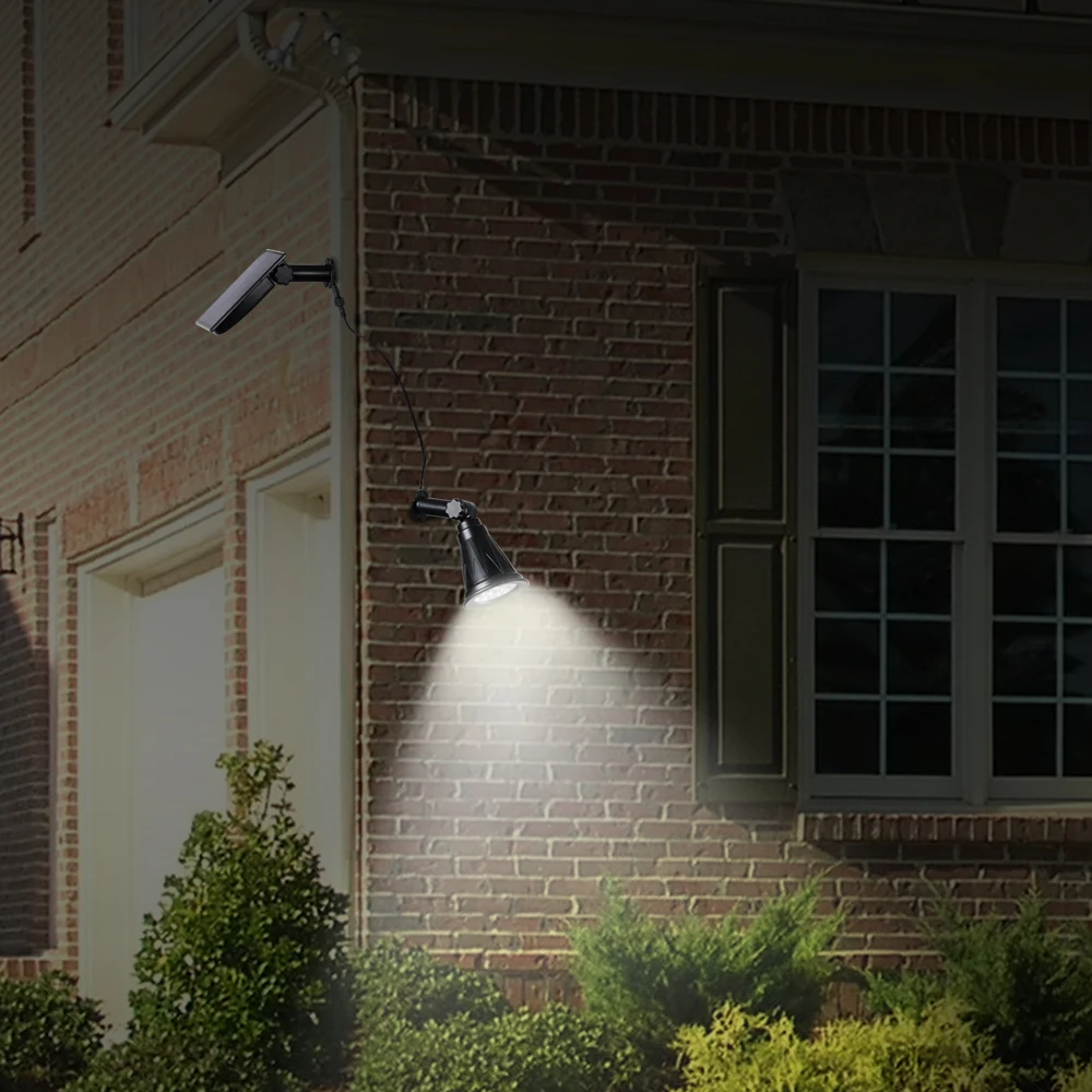 Pacote de Segurança Solares para Jardim do Pátio do Jardim Luzes de Parede Led ao ar Khlitec Solar Focos Livre Paisagem Luzes Lâmpadas Ajustável 2 12 KHLITEC 2 Pacote de Segurança Solar Focos